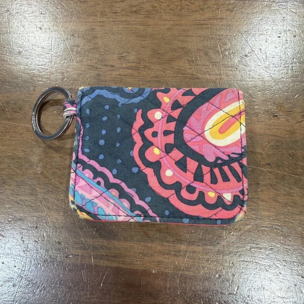 Vera Bradley Id Case Blue Paisley